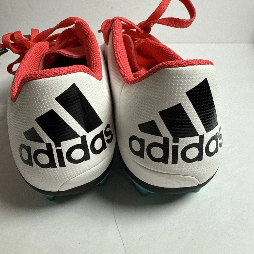 Adidas Soccer X 15.4 Cleats Men Size 8‎ White Neon Sports New Size 8.5